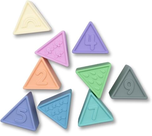Triblox Earth, 9 Silicone Blocks with Numbers and Illustrations in Saudi Arabia