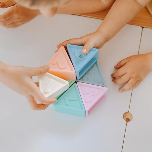 Triblox Earth, 9 Silicone Blocks with Numbers and Illustrations in Saudi Arabia
