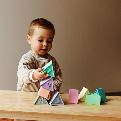 Triblox Earth, 9 Silicone Blocks with Numbers and Illustrations in Saudi Arabia