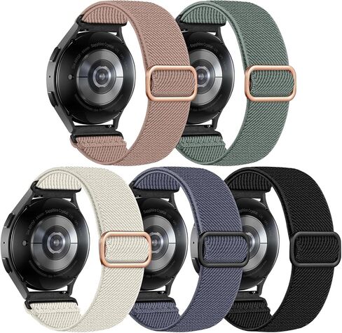 Lerobo Elastic Bands Compatible with Galaxy Watch 6 5 4 Band 40mm 44mm/Galaxy watch 5 pro band 45mm/Watch 6 4 Classic Band 42mm 46mm 43mm 47mm/Active 2 Band,Soft Nylon Strap Replacement 20mm Band in Kuwait