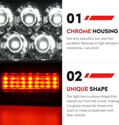 Tresound 3rd Third Brake Light for 2004-2012 Chevy Chevrolet Colorado/GMC Canyon Cargo Light High Mount LED Tail Lamp (Red Lens) in Saudi Arabia