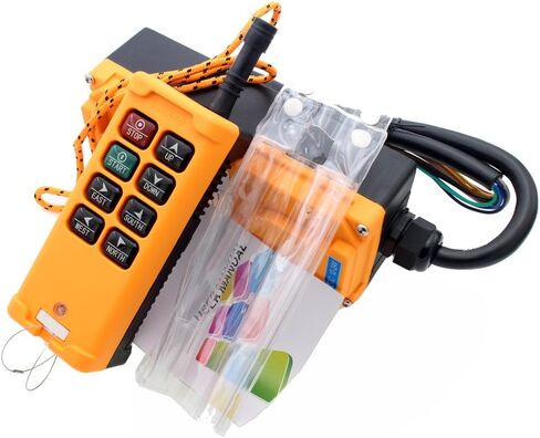 creatorele 8 Key Industrial Remote Control Wireless Hoist Crane Push Button Switch 1 Transmitter +1 Receiver (AC/DC 12-24V) in Saudi Arabia