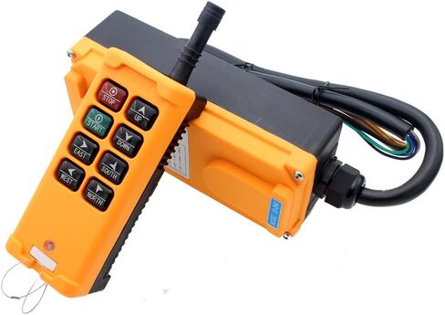 creatorele 8 Key Industrial Remote Control Wireless Hoist Crane Push Button Switch 1 Transmitter +1 Receiver (AC/DC 12-24V) in Saudi Arabia