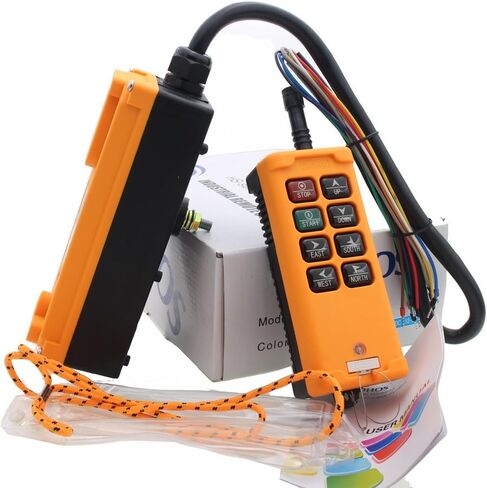 creatorele 8 Key Industrial Remote Control Wireless Hoist Crane Push Button Switch 1 Transmitter +1 Receiver (AC/DC 12-24V) in Saudi Arabia