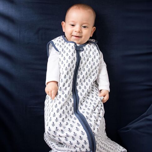 بطانية Malabar Baby من القطن العضوي خفيفة الوزن وقابلة للارتداء، TOG 0.6 كيس نوم للأطفال حديثي الولادة، للجنسين، أخضر، متوسط ​​(6-18 شهرًا) in Kuwait