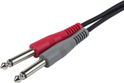 كابل ذكر Monoprice 1/8 بوصة TRS ذكر إلى كابل ذكر TS مزدوج 1/4 بوصة - 5 أقدام - أسود، 28AWG، قم بتوصيل أجهزتك المحمولة بمعدات الصوت الاحترافية in Saudi Arabia