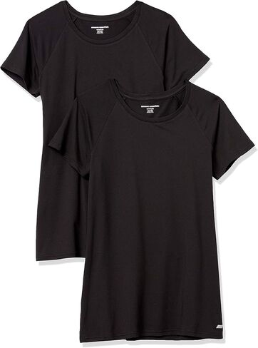 Amazon Essentials Women's Tech Stretch Cap-Sleeve T-Shirt, Pack of 2 in Saudi Arabia