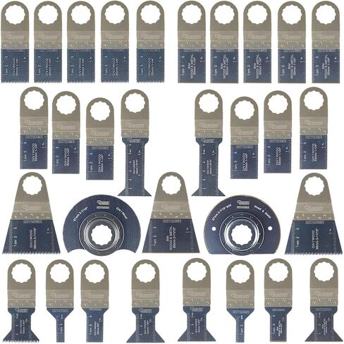 31 × مجموعة SabreCut BB_SCK31 Premium OMT Mix Blades Case لـ Fein SuperCut وFestool Vecturo فقط (غير StarLock) ملحقات الأدوات المتعددة المتأرجحة in Kuwait