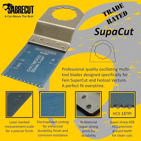 31 × مجموعة SabreCut BB_SCK31 Premium OMT Mix Blades Case لـ Fein SuperCut وFestool Vecturo فقط (غير StarLock) ملحقات الأدوات المتعددة المتأرجحة in Kuwait