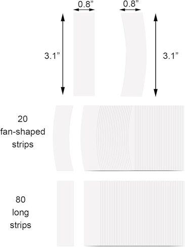 100 قطعة من شريط الجسم الأنيق مزدوج الجوانب من BlingKingdom للملابس والفستان، شريط شفاف للبشرة، شريط لاصق إضافي مع شرائط طويلة وشرائط على شكل مروحة لجميع أنواع الأقمشة والبشرة الحساسة in Kuwait