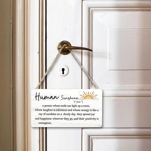 CGBHW Thank You Gifts for Women Wooden Sign, Inspirational Sun Sunshine Sign, Appreciation Gifts for Coworker Leader Teacher Doctor Nurse, Smiles Human Sunshine Wall Decor Hanging Sign 12 x 6 Inch 020 in Saudi Arabia