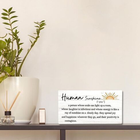 CGBHW Thank You Gifts for Women Wooden Sign, Inspirational Sun Sunshine Sign, Appreciation Gifts for Coworker Leader Teacher Doctor Nurse, Smiles Human Sunshine Wall Decor Hanging Sign 12 x 6 Inch 020 in Saudi Arabia