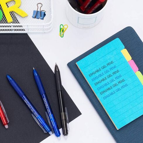 أقلام جل قابلة للمسح من sunacme، قلم جل قابل للمسح قابل للسحب بنقطة دقيقة 0.7 مم، حبر ناعم للكتابة (8 أسود/8 أزرق) in Kuwait