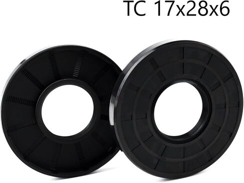 XIKE 2PCS Oil Seal, Lip Seals TC 17mm x 28mm x 5.5mm Nitrile Rubber Cover Double Lip with Spring,Oil Shaft Seal Fit for Bearing Shaft in Kuwait