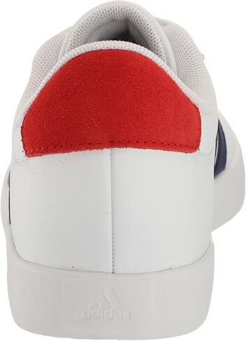 adidas Vl Court 3.0 Lace-Up Sneaker, White/Dark Blue/Better Scarlet, 11.5 US Unisex Little Kid in Saudi Arabia