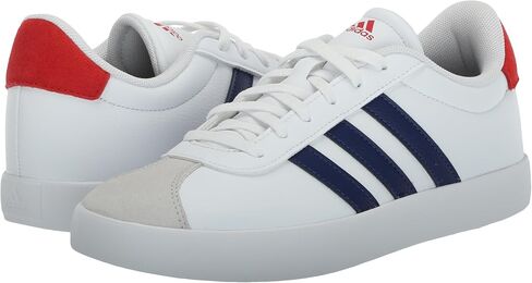adidas Vl Court 3.0 Lace-Up Sneaker, White/Dark Blue/Better Scarlet, 11.5 US Unisex Little Kid in Saudi Arabia