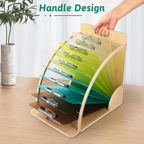 Clipboard Holder Clipboard Organizer for Classroom Must Haves Wooden Clipboards Storage Clipboard Stand for Home & Office in Saudi Arabia