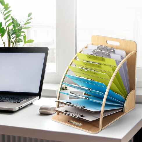 Clipboard Holder Clipboard Organizer for Classroom Must Haves Wooden Clipboards Storage Clipboard Stand for Home & Office in Saudi Arabia