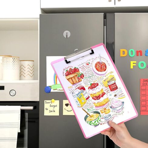 YOUEON 15 Pack Plastic Clipboards Standard A4 Letter Size, 9" x 12.5" Multi Color Clipboards Bulk, Hangable Clip Boards with Low Profile Metal Clip for Office, College, Hospital, Teacher in Saudi Arabia