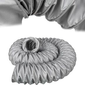 Gray Duct Hose RV 4 Inch Flexible Air Duct Hose Smoke Exhaust Pipe HVAC Ventilation Air Hose, Flame Retardant, Heat-resistant(L 1m(3.3ft),300mm(11 4/5")) in Kuwait