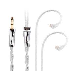 كابل IEM مطلي بالنحاس أحادي البلورية، دبوس QDC-C 8N في أسلاك مراقبة الأذن لـ KZ ZS10 PRO AS10 ZSN PRO X TRN CCA 2pin 3.5 مم مع ميكروفون 4.2 قدم in Kuwait