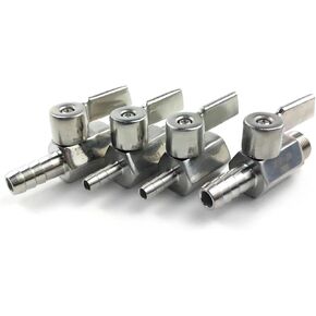 1 قطعة 1/2 "أنثى 8 مللي متر صمام كروي NPT 304 خرطوم من الفولاذ المقاوم للصدأ ذيل 2 طريقة تركيبات سباكة in Kuwait