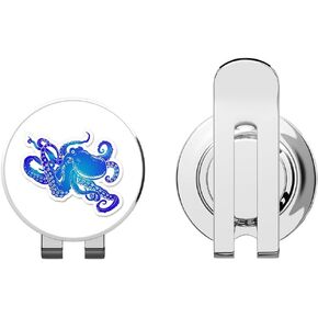 Octopus Blue Golf Hat Clip with Magnetic Ball Marker in Saudi Arabia