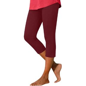 Women's Yoga Capri Pants Side Zipper High Waist Leggings Crop Straight Leg Lounge Athletic Exercise Workout Capris in Kuwait