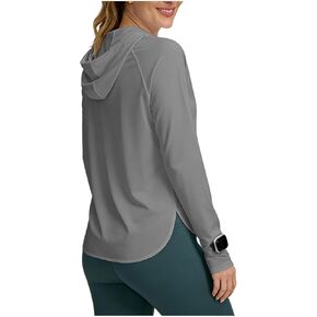 HGps8w Women's UPF 50+ Sun Protection Hoodies Long Sleeve Pullover Fishing Hiking Outdoor Lightweight Sun Shirts in Kuwait