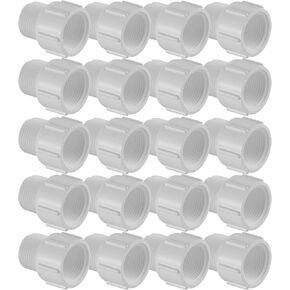 تركيبات أنابيب PVC من سلسلة 434 - تمديد الناهض - الجدول 40 (أبيض) - 3/4 بوصة (FIPT×MIPT) 20 قطعة/سعة تدفق عالية/السباكة والري وحمام السباحة والمنتجع الصحي/NSF معتمد (434-007) in Kuwait