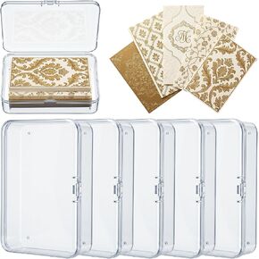 6 Pack Blank Card Case, Playing Card Storage Cases, Clear Plastic Cards Deck Box Snaps Closed Cards Deck Box for Game Beads Trading Business Coins, Jewelry Small Accessories Organization in Saudi Arabia