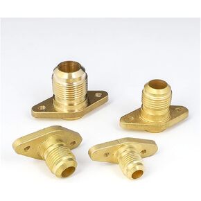 Pipe Fittings 45 Degree SAE 1/4" 3/8" 1/2" 3/4" Horn Tube Fitting, with Base for Shut-Off Valve Air Conditioner (Color : Fit 12.7mm OD Tube) Plumbing Fittings in Kuwait