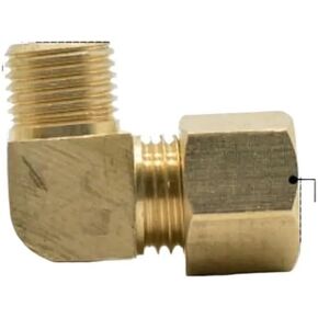صالح أنبوب النحاس OD 8 مللي متر x 1/4 "BSPP ذكر النحاس ضغط الاتحاد الكوع 90 درجة تركيب موصل زيت الغاز المياه in Kuwait