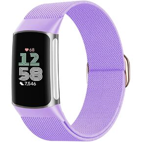 حزام من النايلون لـ Fitbit Charge 6/5، حزام مطاطي لـ Fitbit Charge 5/6 للرجال والنساء in Kuwait