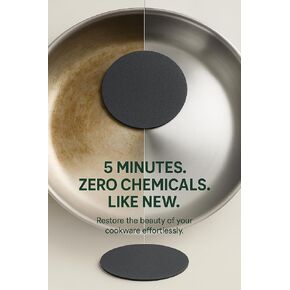Steelé Mineral Sponge for Stainless Steel Cookware: Chemical-Free, Long-Lasting, Eco-Friendly Scrubbing Sponges for Pots and Pans (3) in Saudi Arabia