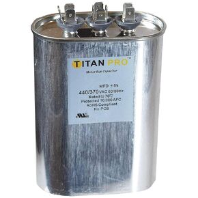 TITAN PRO TOCFD605 3701/440VAC, 5UF, 60UF, Aluminum, Motor Run Capacitor, Round in Saudi Arabia