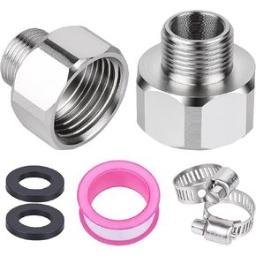 Brass Faucet Hose Adapter, 1/2" Female to 3/8" Male, Leak-Proof for Kitchen Bathroom Water Heater Sink (2-Pcs) in Saudi Arabia