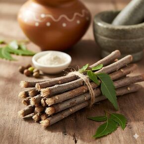 أغصان تنظيف الأسنان التقليدية من النيم داتون العضوية الطبيعية، العناية بالفم خالية من المواد الكيميائية، معبأة بالفراغ، 10 عبوات in Kuwait