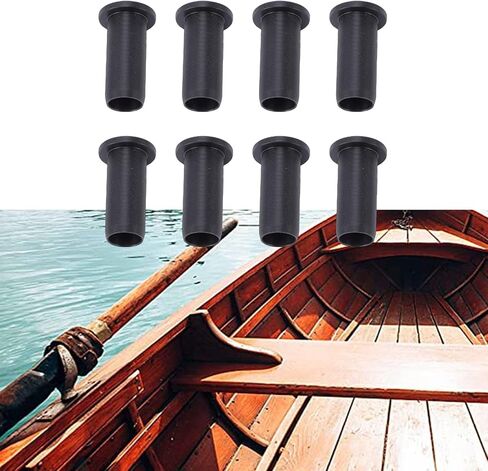 Keenso Oar Lock Socket Insert, 8PCS Nylon 1/2 Inch to 5/8 Inch Oar Lock Sleeve for Boat Kayak Canoe Hardware in Kuwait