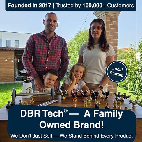 DBR Tech® صمام إغلاق خرطوم الحديقة النحاسي - صمام خرطوم المياه شديد التحمل | موصل نهاية خرطوم متين، مرفق صمام إغلاق خرطوم الحديقة مع رافعة سهلة التشغيل/الإيقاف in Kuwait