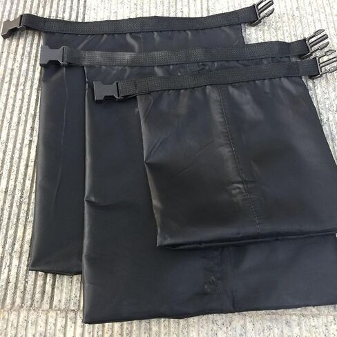 3pcs Waterproof Dry Bags for Backpacking Outdoor Kayaking Rafting, Lightweight Water-resistant Storage for Daily Use (Black) in Kuwait