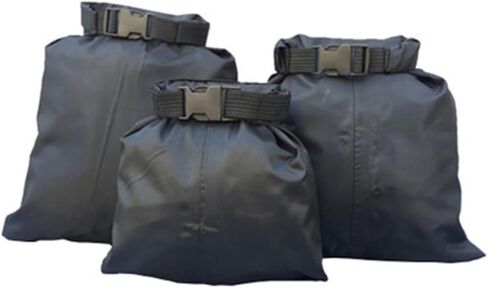 3pcs Waterproof Dry Bags for Backpacking Outdoor Kayaking Rafting, Lightweight Water-resistant Storage for Daily Use (Black) in Kuwait