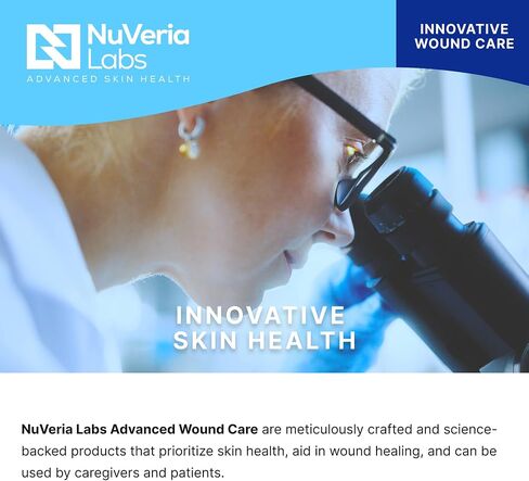 ضمادة إسفنجية من السيليكون بحدود من فئة المستشفيات من NuVeria Labs - ضمادة لاصقة لطيفة للعناية بالجروح، وسادة ماصة متعددة الطبقات، طبقة مقاومة للماء قابلة للتنفس، ضمادة مربعة معقمة 4x4 - 10 لكل صندوق in Kuwait