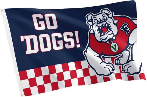 Desert Cactus Fresno State University Flag - 3 x 5 Feet Fresno State Bulldogs Banner, Indoor/Outdoor Durable Fabric, 100% Polyester Design(I4) in Kuwait