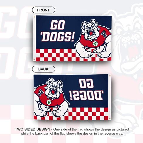 Desert Cactus Fresno State University Flag - 3 x 5 Feet Fresno State Bulldogs Banner, Indoor/Outdoor Durable Fabric, 100% Polyester Design(I4) in Kuwait