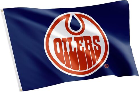 Desert Cactus Edmonton Oilers Flag NHL 100% Polyester Indoor Outdoor 3x5 feet National Hockey League Team Flags (Vintage Flag #1) in Kuwait