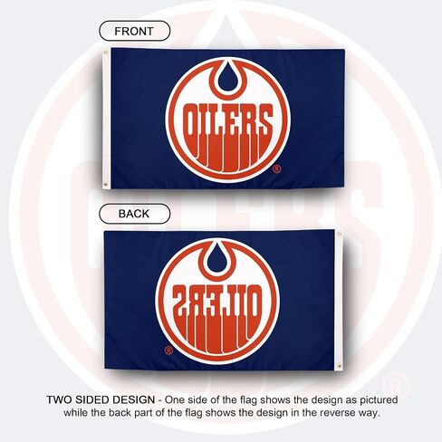 Desert Cactus Edmonton Oilers Flag NHL 100% Polyester Indoor Outdoor 3x5 feet National Hockey League Team Flags (Vintage Flag #1) in Kuwait