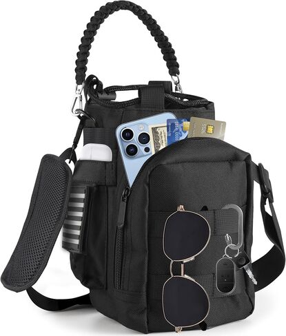 Water Bottle Holder With Strap for 40/64/87Oz, Hands Free Crossbody Lightweight Bag With Phone Pocket & Card Slot, Insulated Sling for Hiking Gym Dog Walking in Kuwait