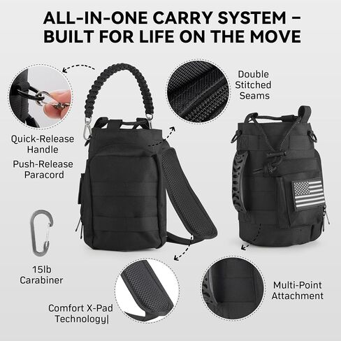 Water Bottle Holder With Strap for 40/64/87Oz, Hands Free Crossbody Lightweight Bag With Phone Pocket & Card Slot, Insulated Sling for Hiking Gym Dog Walking in Kuwait