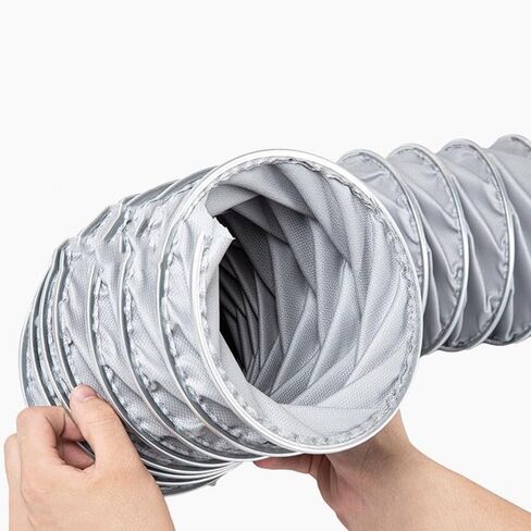 Flexible Fiberglass Ducting Hose HVAC Duct Hosing High Temperature Resistance Duct Hose For Ventilation Blower Dryer Exhaust(L 2m(6ft),150mm(5 9/10")) in Kuwait